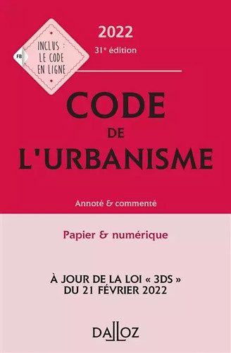 Code urbanisme 2022 - code, de