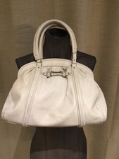 Authentique Sac Cuir Blanc