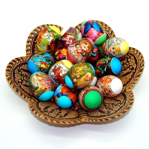 Deco oeufs pâques palekh - oeufs,