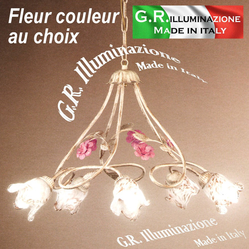 Lustre classique ivoire 5 - classique, or