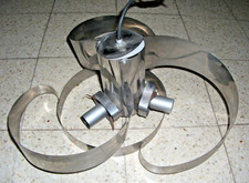 Suspension Lustre  trèfle VINTAGE en métal chromé design 70  Diamètre 40 cm cm