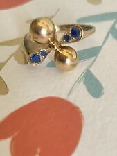 Bague Or 18 Carats  Saphirs Trèfle 4 Feuilles 4,20g Poinçon Aigle T.49