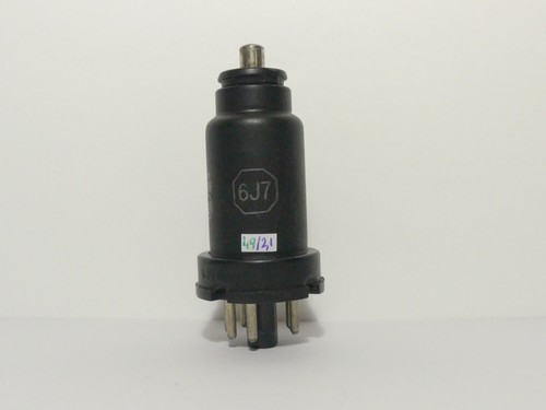 6j7 rca black metal - metal, tested