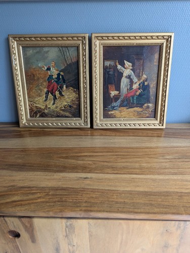 Paire tableaux militaires