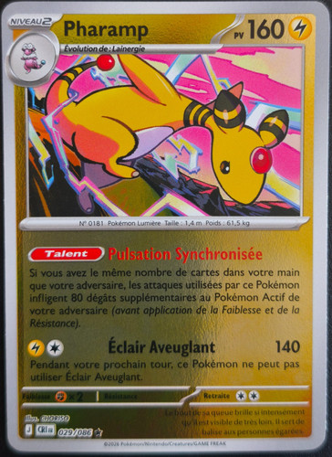 Carte pokémon pharamp - carte,