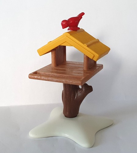 Nichoir sur pied - avec, oiseau