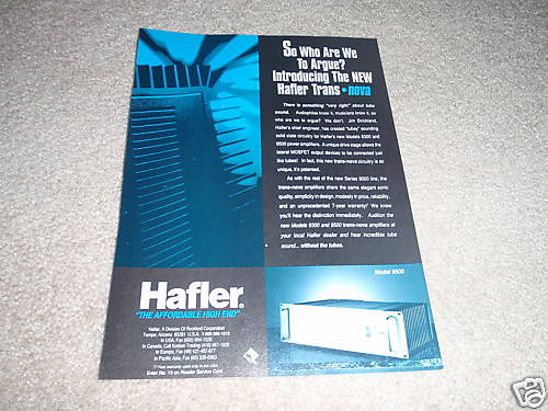 Hafler modèle 9500 puissance - hafler,
