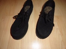 Vans, black suede shoes