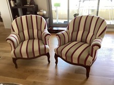 Lot De 2 Fauteuils crapaud assises refaites