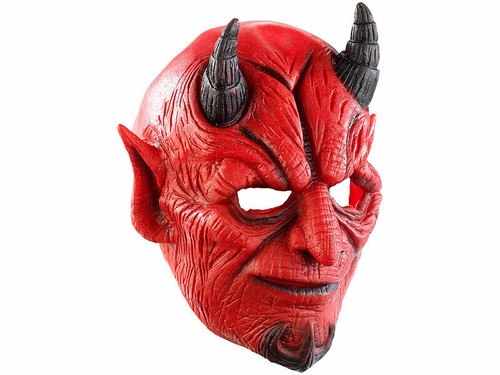 Masque diable latex avec - diable,