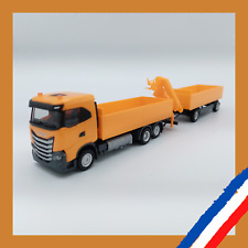 HERPA - IVECO S-WAY ND camion remorque plateau grue - 316217 - HO