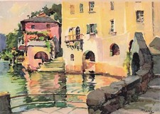 ITALIE NESSO LAGO DI COMO IL VECCHIO PONTE