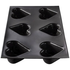 FLEXIPAN - MOULE 6 CŒURS BOMBES EN SILICONE 31.5 X 18.5 CM