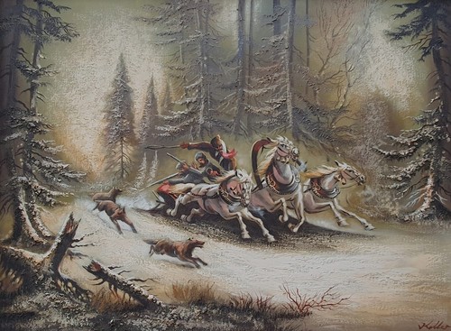 Grand tableau chasse - grand,