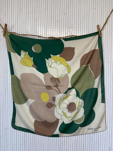 Foulard carré soie vintage - soie,