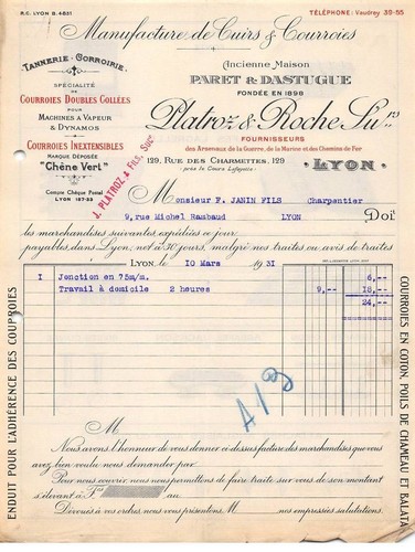 Facture.AM19881.Lyon.1931.Plat