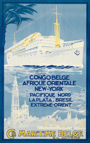 Paquebot cie maritime belge - maritime,