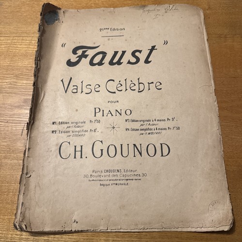 Partitions anciennes faust - faust, i