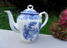 VILLEROY ET BOCH - CAFETIÈRE EN FAÏENCE FINE - DÉCOR BURGENLAND BLEU