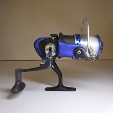 Moulin canne à pêche BLUE REEF 4004 FD SERT ISS ATL vintage bleu gris noir N8355