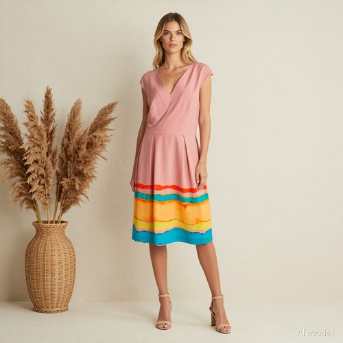 Soirée artsy robe longue - soirée, mi-longue