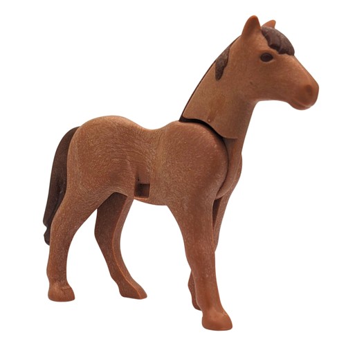 Playmobil cheval marron foncé