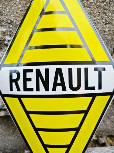 Plaque émaillée renault - émaillée,