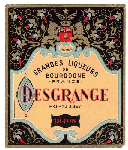 Ancienne étiquette liqueurs