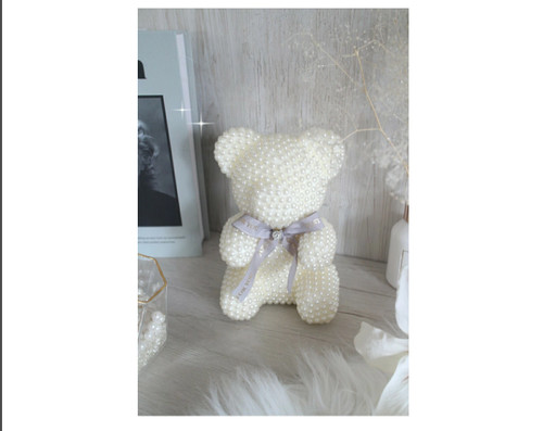 Figurine ours perle fleur