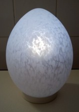 Lampe œuf verre Vianne/Domec vintage/design Fontana Arte 1970/1980 