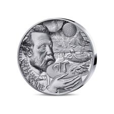 FRANCE 2025 Art Pen JULES VERNE coin 20€ 1 Oz Silver High Relief moon earth