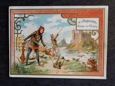 CHROMO CHICOREE MENAGERE DUROYON & RAMETTE CHASSE ARBALETE FAISAN - 58887