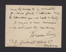 Lettre Pierre FORSANS  de 1932 Bayonne bibliographie du rugby