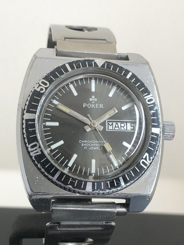 Montre plongée vintage poker - montre,