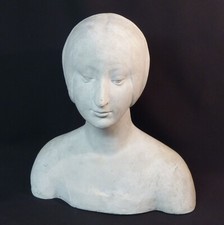 D rare statue sculpture grand Buste femme plâtre Louvre LAURANA renaissance 45cm