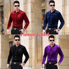 Hommes Velours Floral Doublure