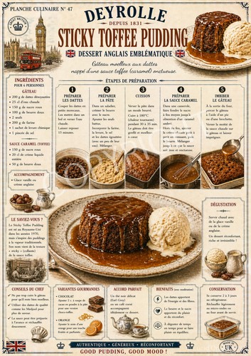 Photo sticky toffee pudding - photo, a4