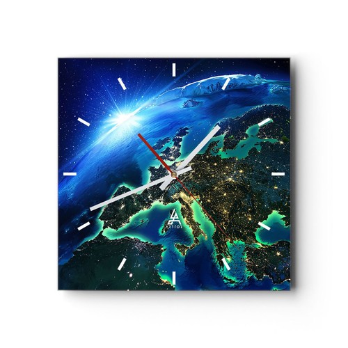 Horloge murale verre - horloge, en