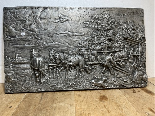Ancienne plaque fonte - ancienne, en