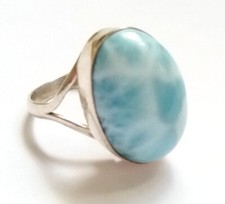 5,87g Bague Larimar argent taille 54 ou 6.75US