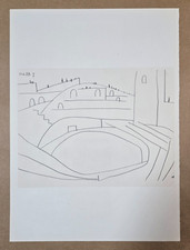 Lithographie noir et blanc d'après Pablo PICASSO : Toros y Toreros. 1961