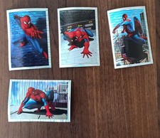 4 Stickers Spiderman Marvel. Stickers  prismatiques 2008 Choco BN