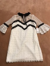 Self-Portrait|100% Authentic|Petal Monochrome Mini Dress Size UK6/US2