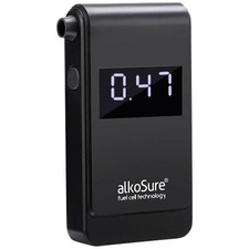 alkoSure Ethylomètre noir (mat) 0.00 à 4.00 ‰ avec écran, possibilité