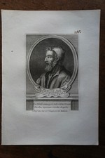 PORTRAIT HOMERE GREC GRAVURE ORIGINALE 18 EME