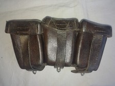 BELLE CARTOUCHIERE MAUSER K98 PRÉCOCE CUIR MARRON - datée 36  - TBE+ ! Allemagne