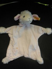 doudou plat mouton blanc rose STEIFF