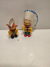 LANCO TOYS LOT 2 INDIEN CHEF  ET IROQUOIS BEL ETAT VINTAGE PLAYMOBIL/LEGO DUPLO
