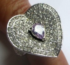 Bague rhodié plaqué argent