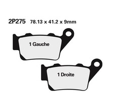 Plaquettes frein moto arrière